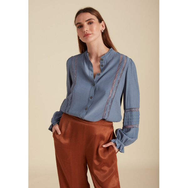 Lily and Lionel Abby Blouse Slate Blue