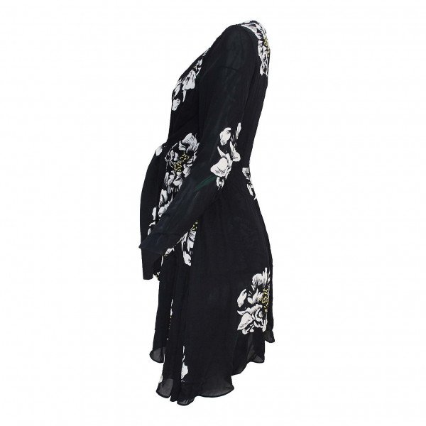 Paper London Floral Print Twist-Detail Mini Dress