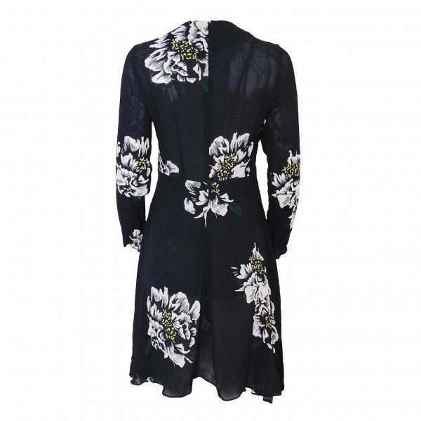 Paper London Floral Print Twist-Detail Mini Dress