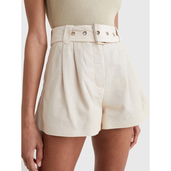 Tommy Hilfiger Perforated Leather Utility Shorts