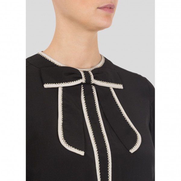 Victoria Beckham Mini Dress With A Bow Neckline