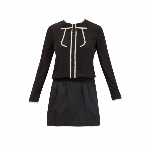 Victoria Beckham Mini Dress With A Bow Neckline