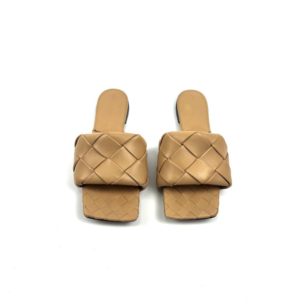 Bottega Veneta Padded Intrecciato Leather Slides
