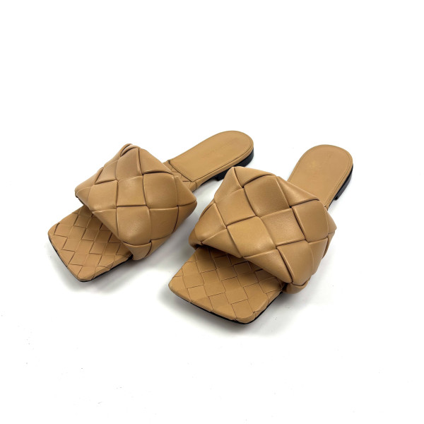 Bottega Veneta Padded Intrecciato Leather Slides