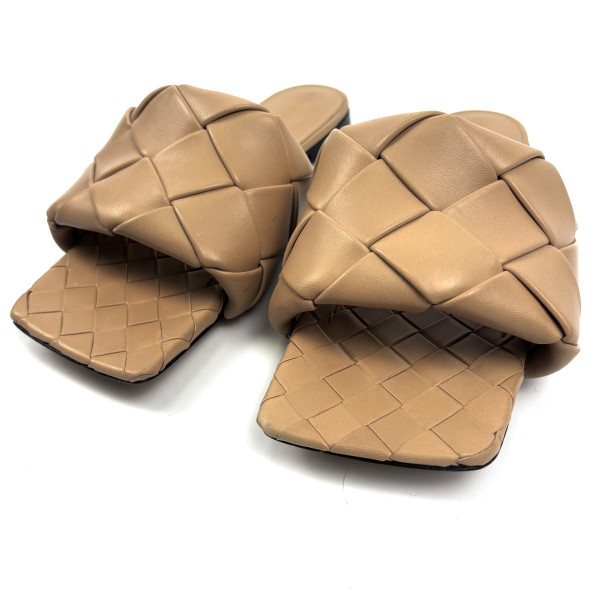 Bottega Veneta Padded Intrecciato Leather Slides