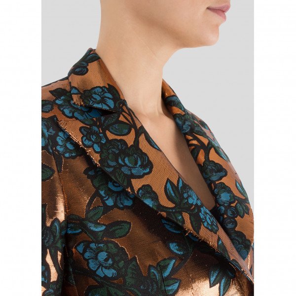 Markus Lupfer Dylan Painted Floral Lurex Blazer