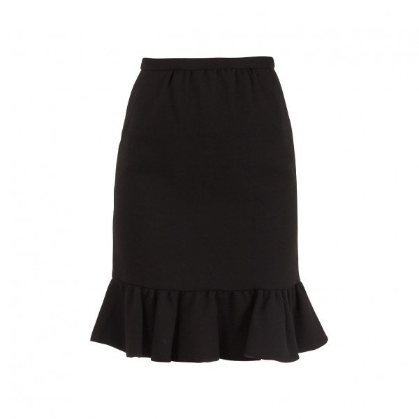 DOLCE & GABBANA Ruffle Hem Pencil Skirt