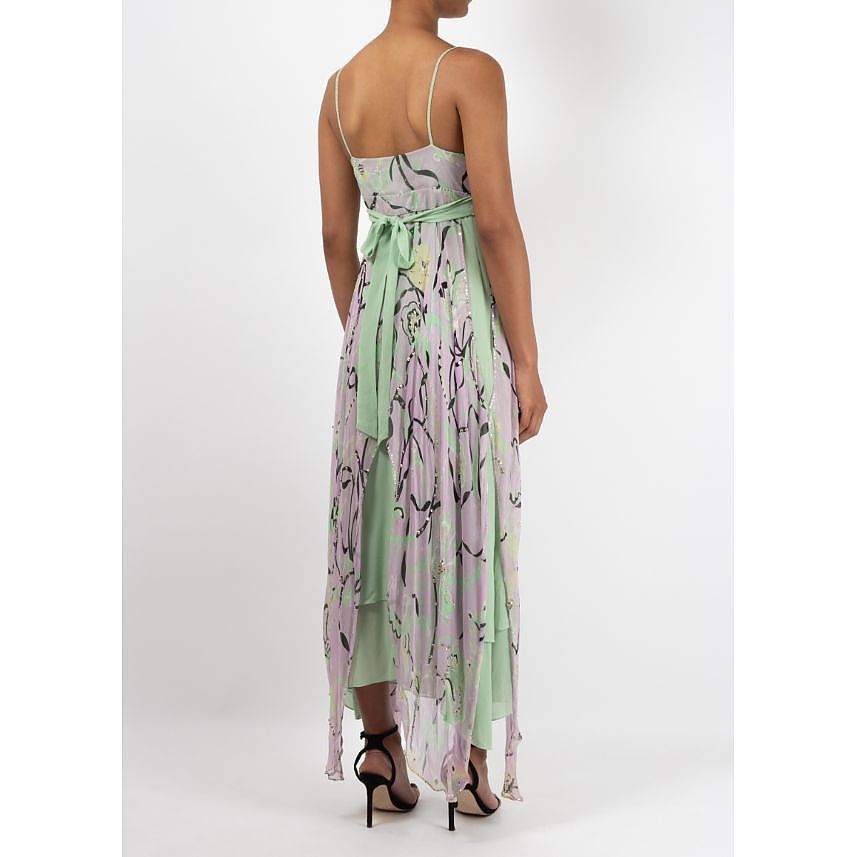Temperley London Floral Silk Strap Dress