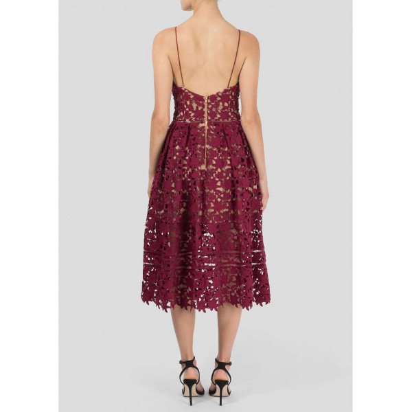 Self portrait azaelea dress burgundy discount