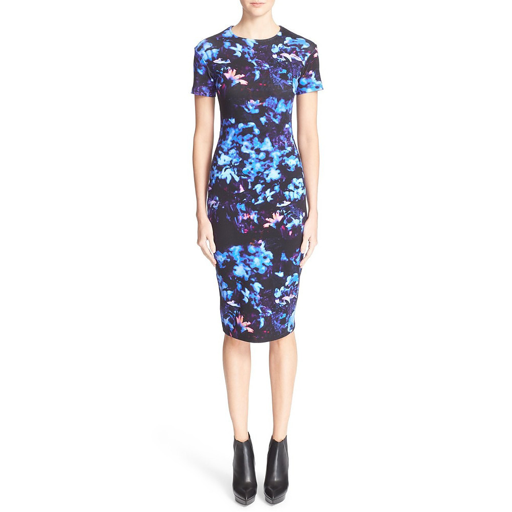 McQ Floral Print Body-Con Dress