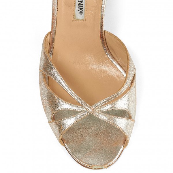 Manolo Blahnik Gold Sandals