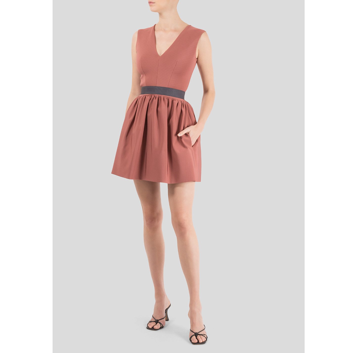 Victoria Beckham Sleeveless V-Neck Dress