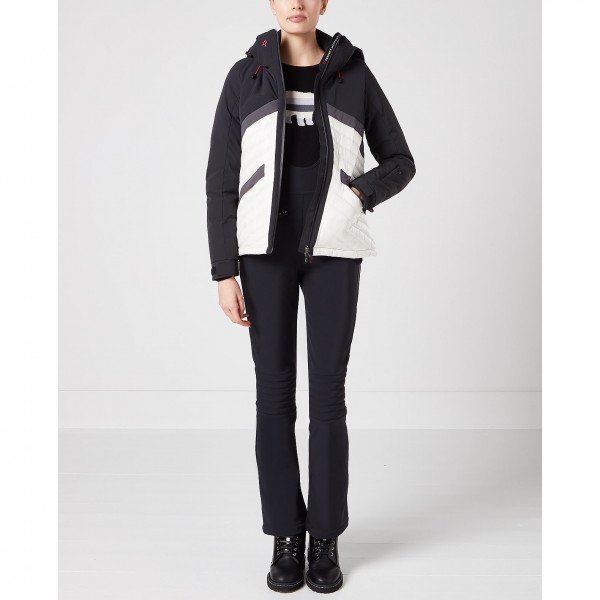 Perfect Moment Padded Chevron Jacket Black/Snow White