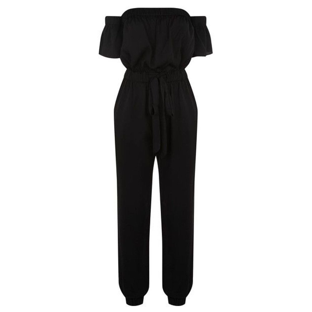 Milly Off-The-Shoulder Silk Jumpsuit