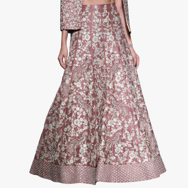 Amrika Burnt Rose Lehenga Set