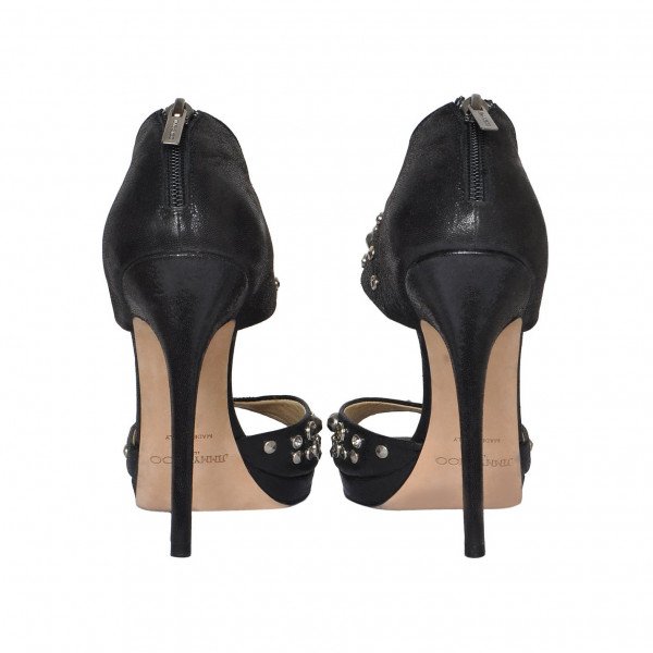 Jimmy Choo Embellished Peep-Toe Stiletto Pumps