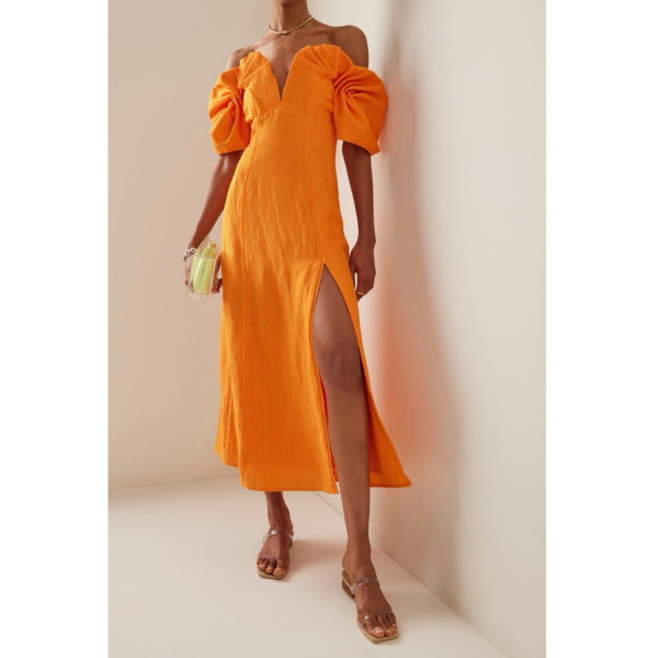 Cult Gaia Muna Orange Paprika Cocktail Dress