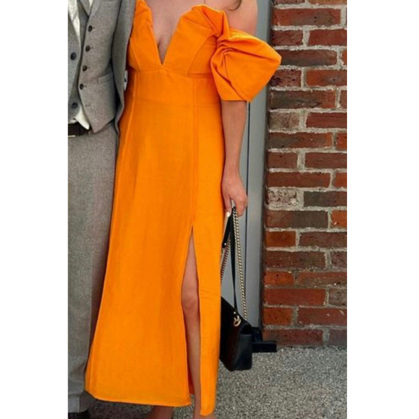 Cult Gaia Muna Orange Paprika Cocktail Dress