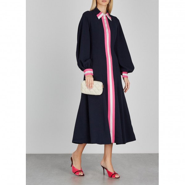 Roksanda Kabru Striped Cady Midi Dress