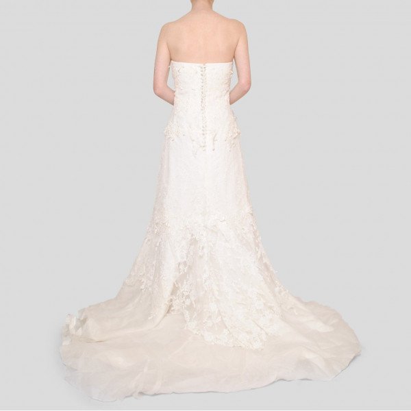 Cymbeline Strapless Lace Dress