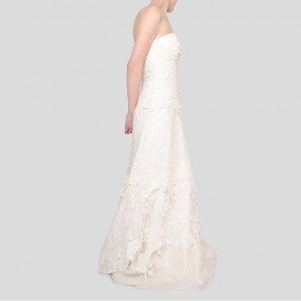 Cymbeline Strapless Lace Dress