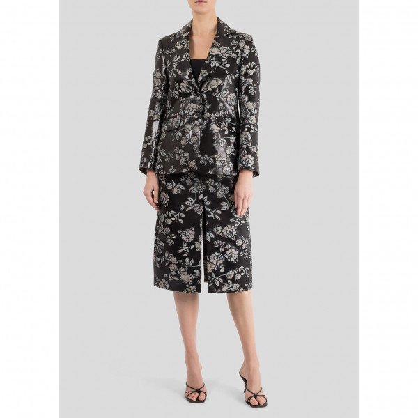Markus Lupfer Dylan Painted Floral Lurex Blazer