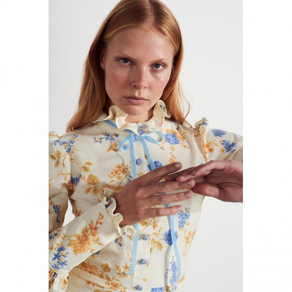 Claire Mischevani Jolene Dress In Ivory Floral
