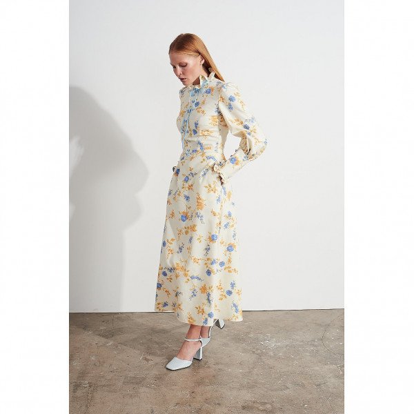 Claire Mischevani Jolene Dress In Ivory Floral