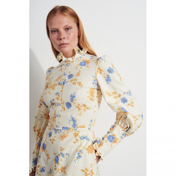 Claire Mischevani Jolene Dress In Ivory Floral