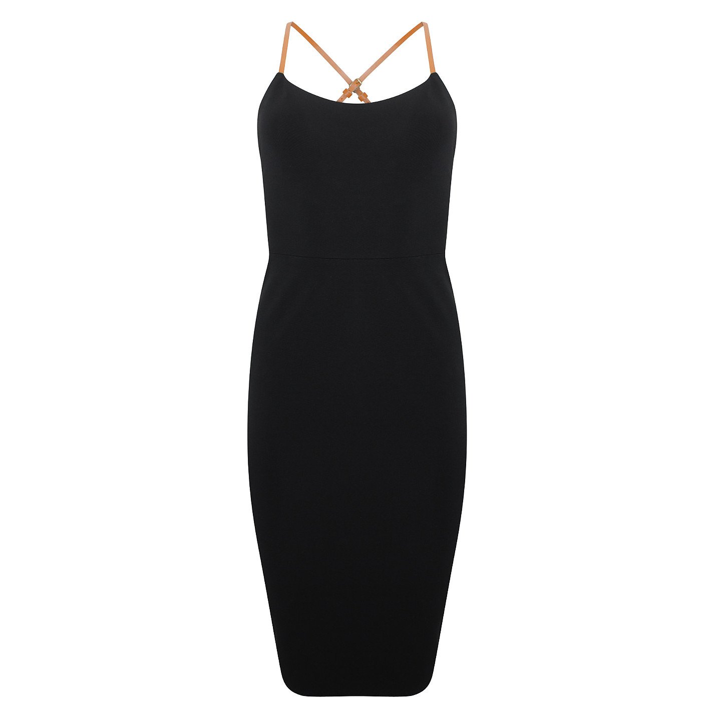 Victoria Beckham Fitted Dress With Leather Straps
