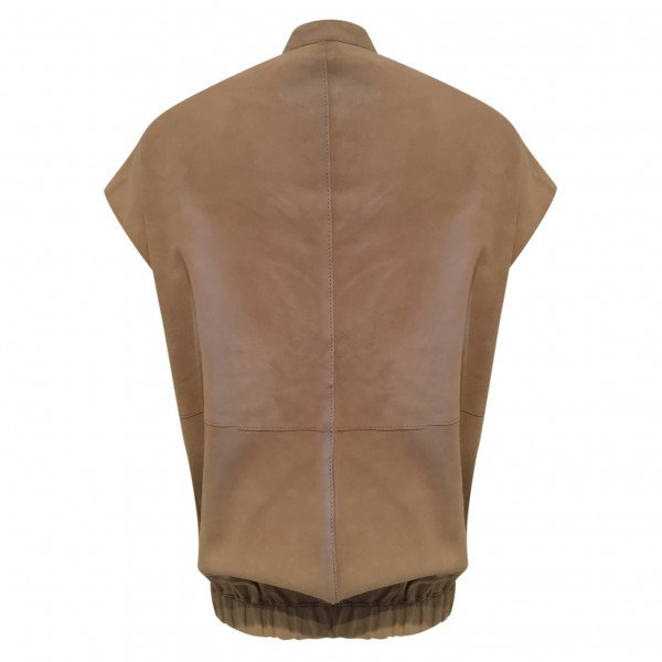 Eleventy Suede Zipper Vest