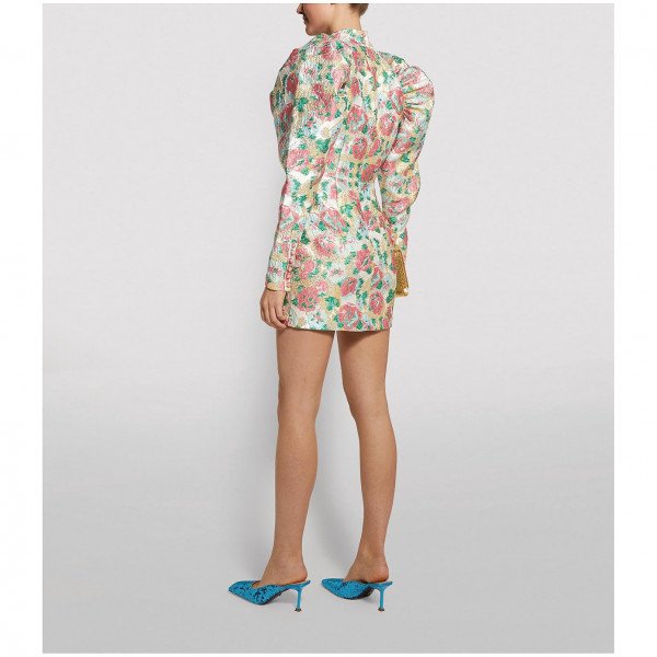 ROTATE Birger Christensen Floral Jacquard Dress
