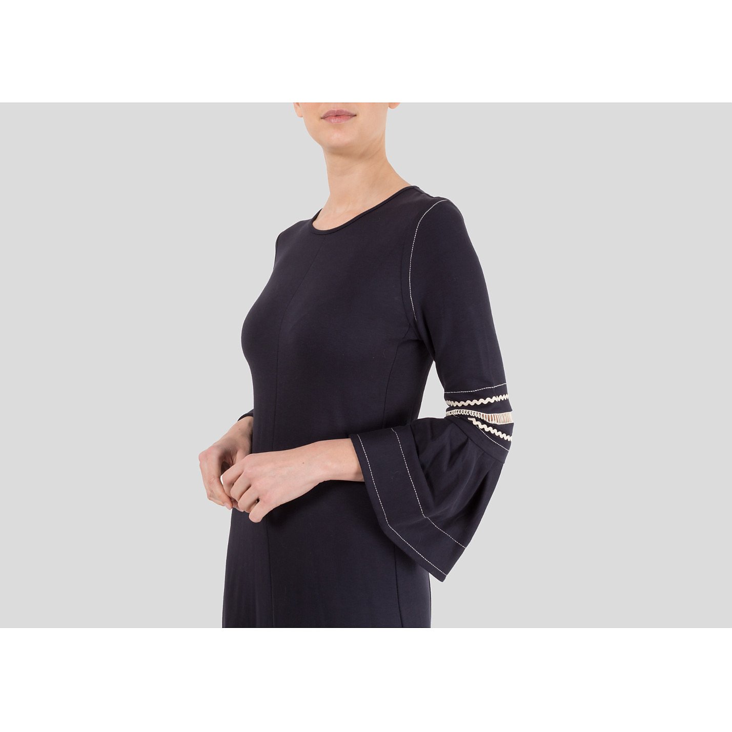 See By Chloé Lattice-Trimmed Jersey Midi Dress