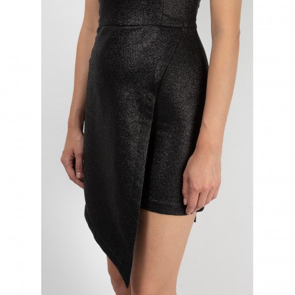 Zoe Jordan Asymmetrical Leather Dress