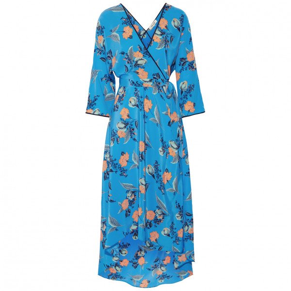 Rent Buy Diane von Furstenberg Eloise Wrap-Effect Floral Print Silk Dress |  MY WARDROBE HQ