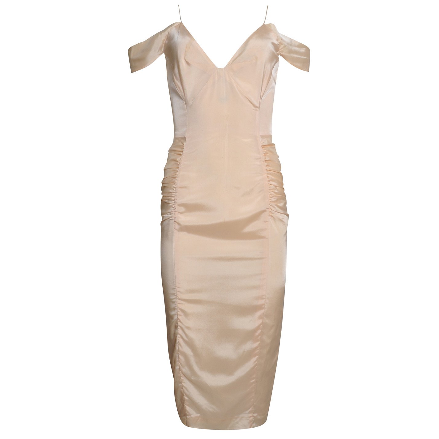 Jitrois Satin Fitted Midi Dress