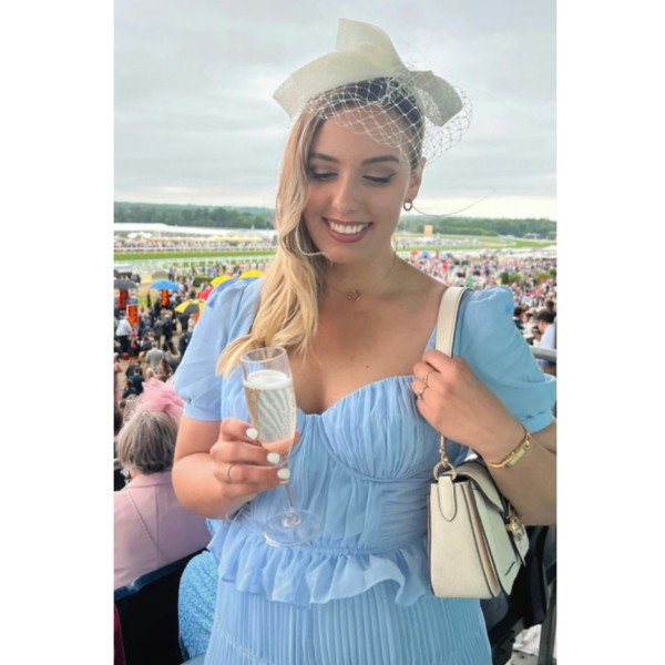 Self-Portrait Pale Blue Chiffon Midi Dress
