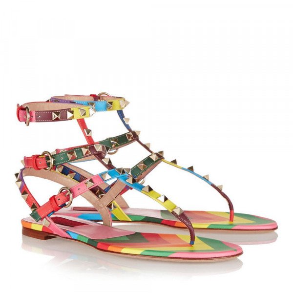 Valentino Rockstud 1973 Multicolour Sandals