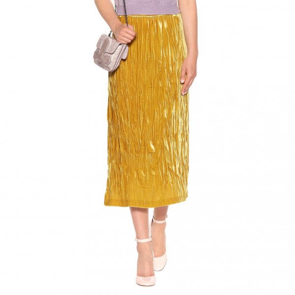 Miu Miu Crushed Velvet Skirt