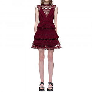 Self portrait teardrop guipure dress sale