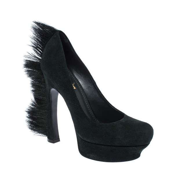 Yves Saint Laurent A/W 2010 Suede Mohican Pumps