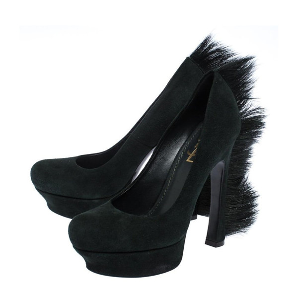 Yves Saint Laurent A/W 2010 Suede Mohican Pumps