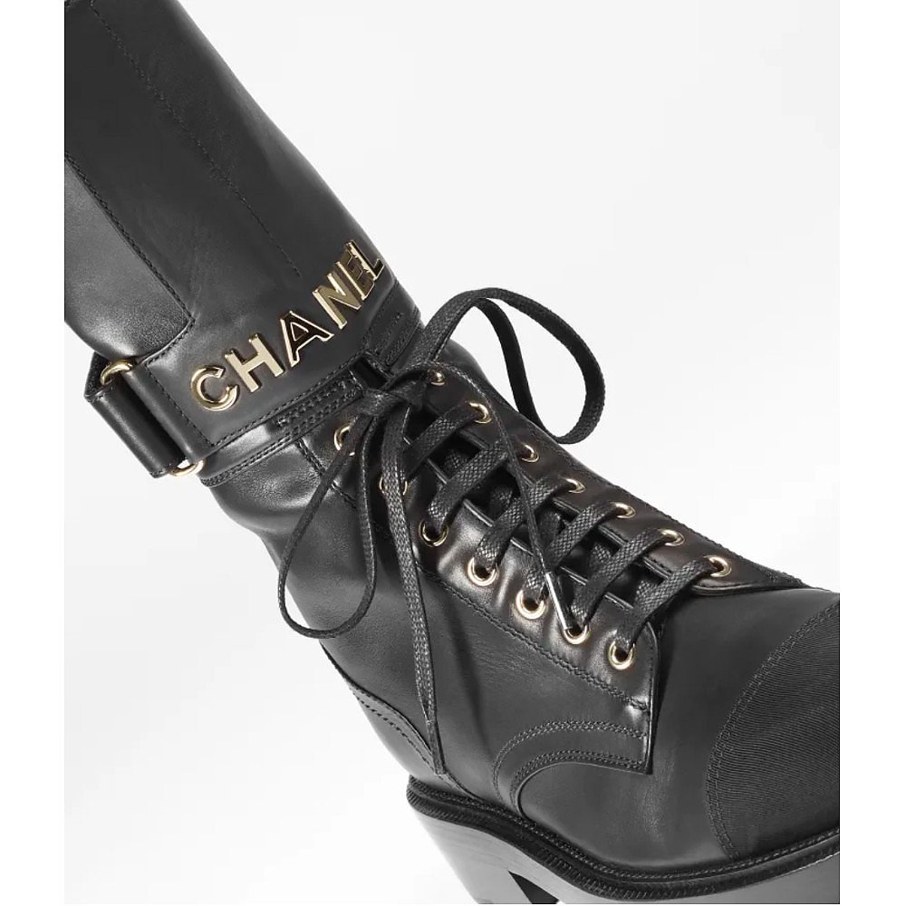 Introducir 85+ imagen chanel ankle boots lace up