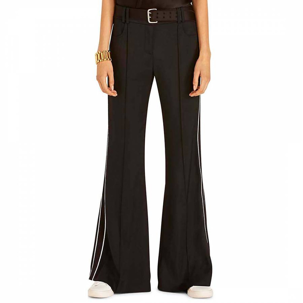 Amanda Wakeley Side Stripe Sculpted Flare Trousers