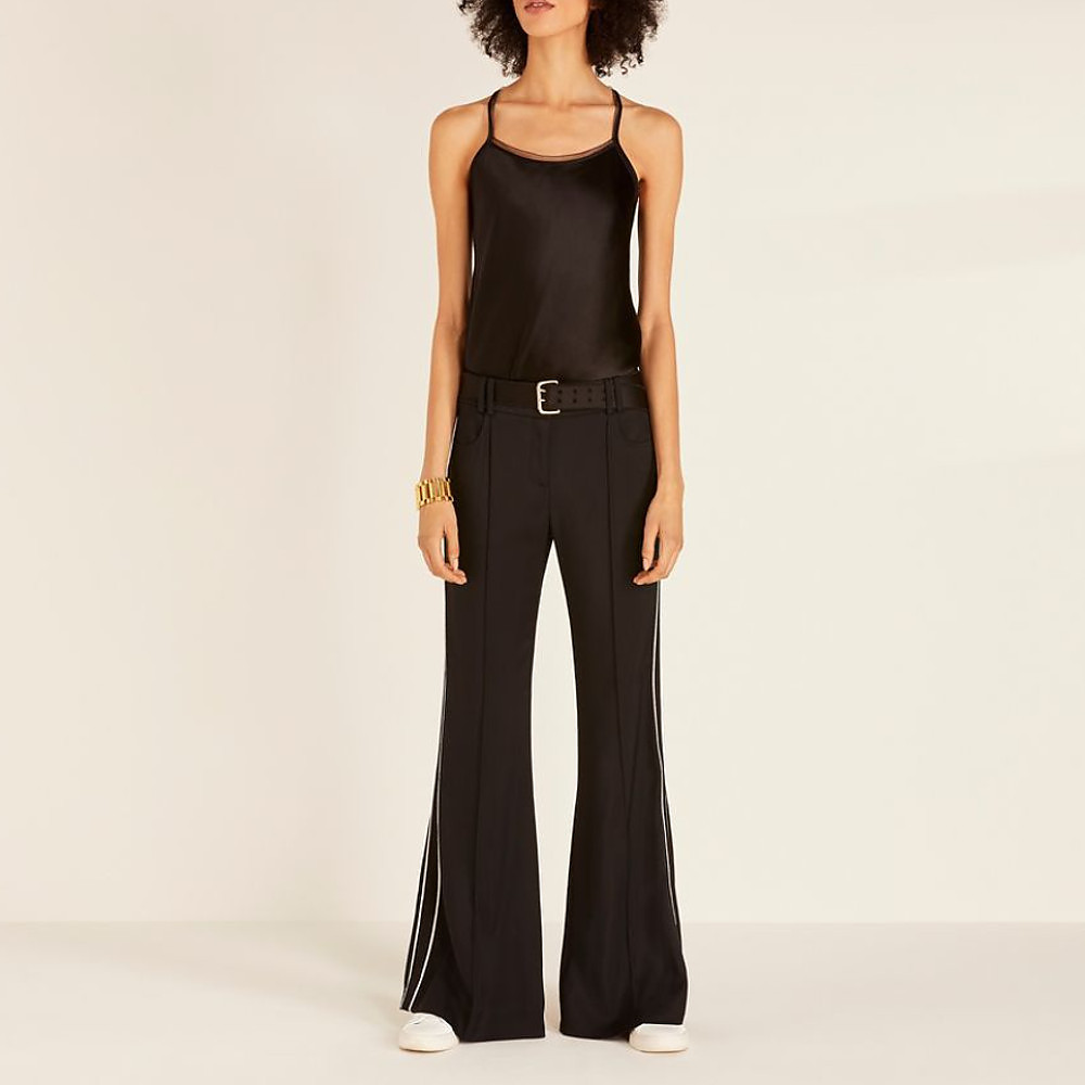 Amanda Wakeley Side Stripe Sculpted Flare Trousers