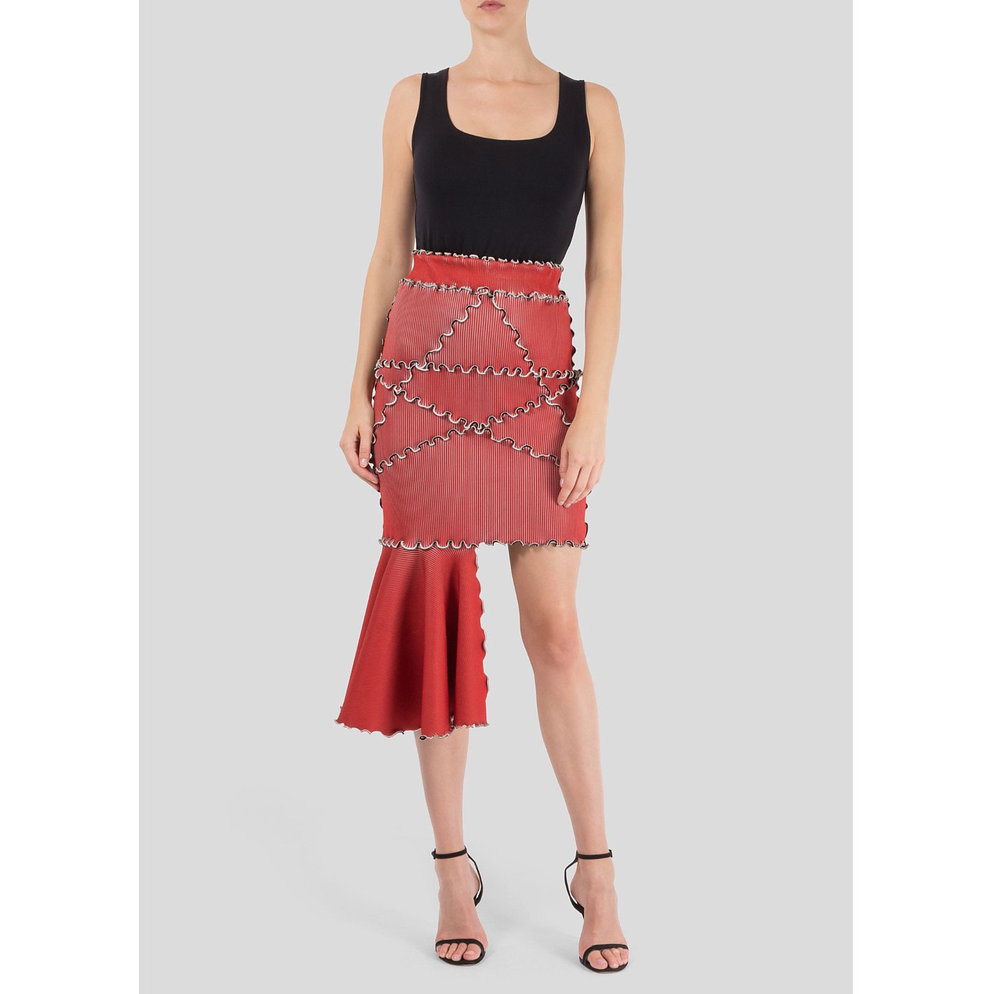 Minnanhui Frill-Detail Asymmetrical Skirt