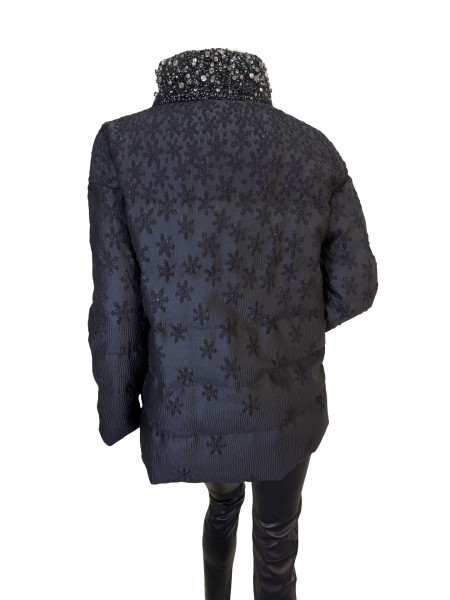 Moncler Ribbed Jewelled Puffer Jacket