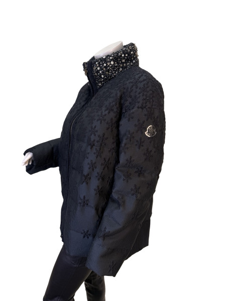 Moncler Ribbed Jewelled Puffer Jacket