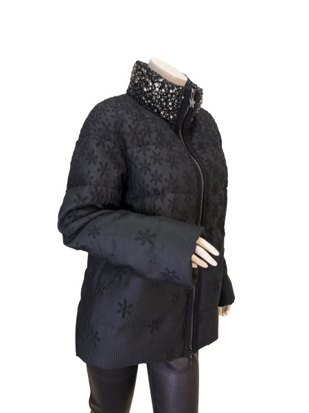 Moncler Ribbed Jewelled Puffer Jacket