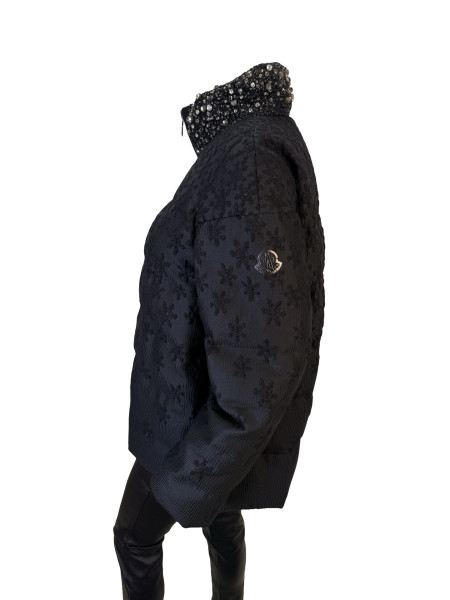 Moncler Ribbed Jewelled Puffer Jacket